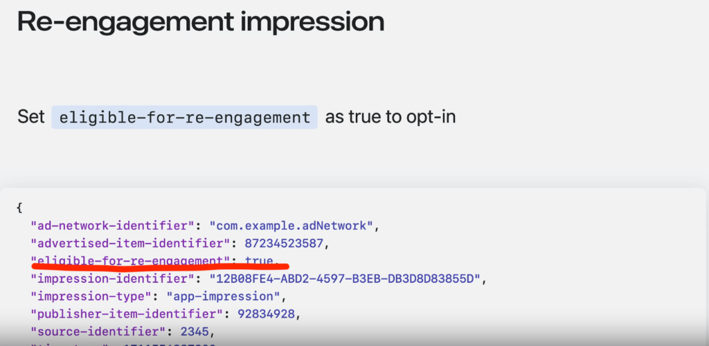 re-engagement in AdAttributionKit