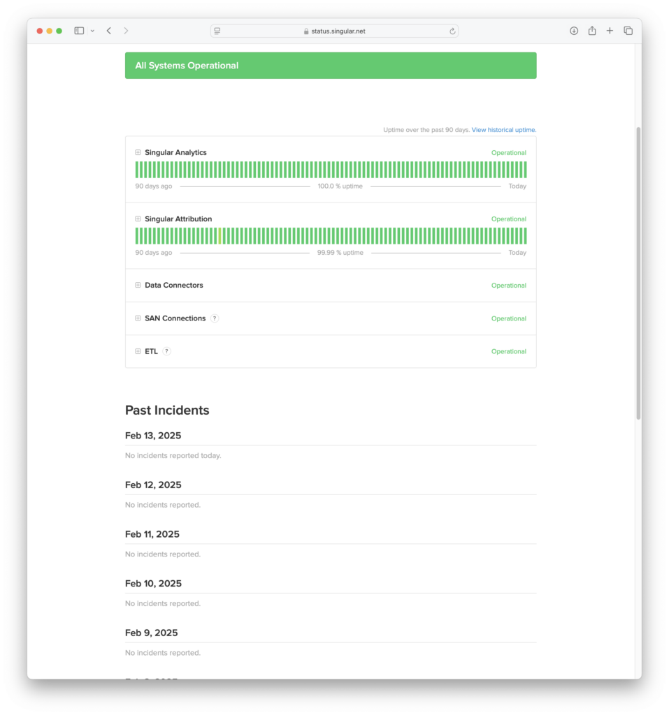 singular status tracker